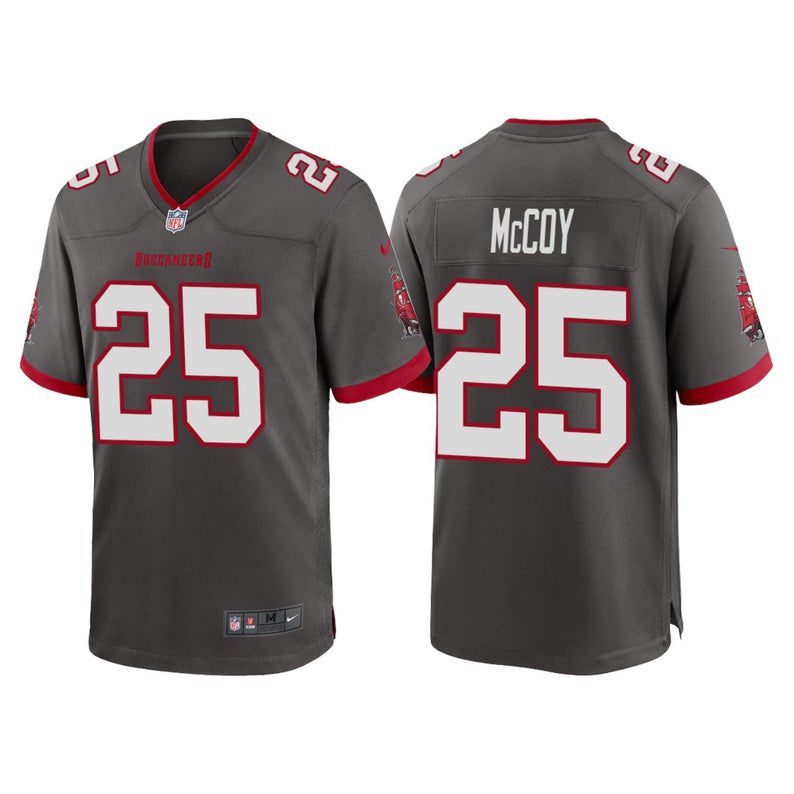 Cheap Men Tampa Bay Buccaneers 25 LeSean McCoy Nike Grey Player Game NFL Jersey